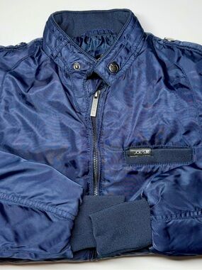 Joe’s Boys Bomber Jacket Blue Flight Jacket‎ Size M 10/12 Zipper Front